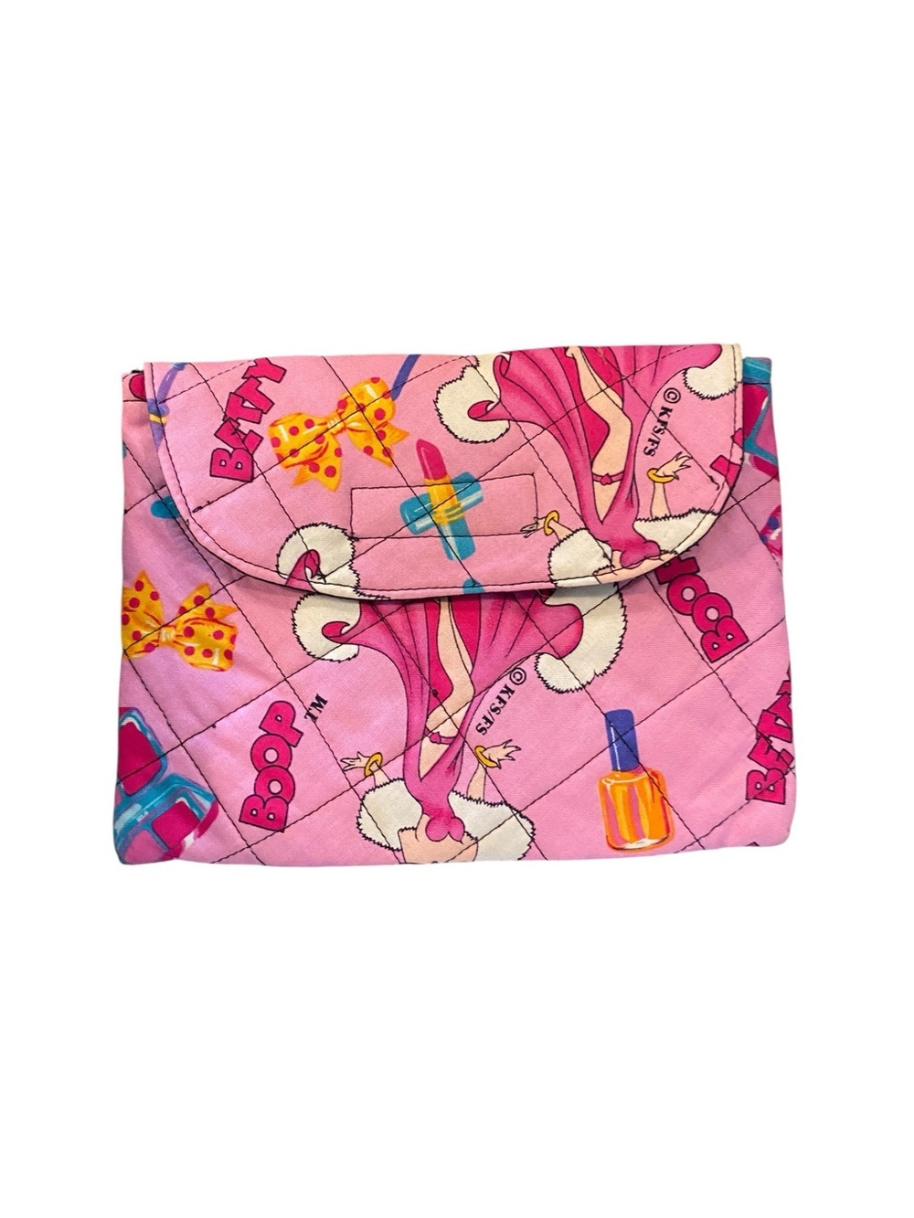 Betty Boop handcrafted quilted tote bag wallet & cosmetic bag Retro Dopamine - Picture 14 of 16